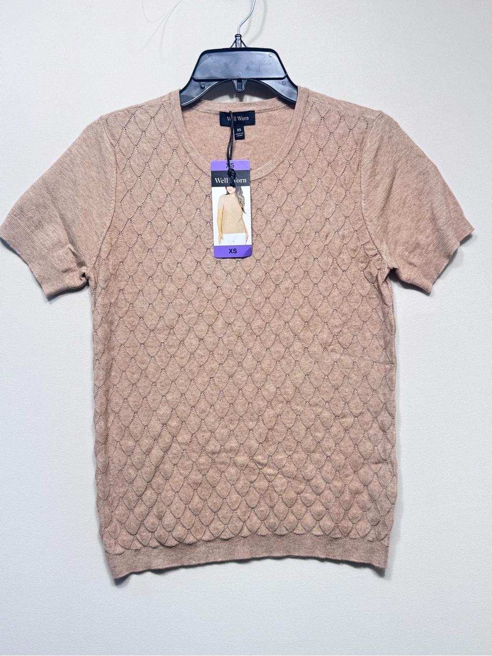 Well Worn Ladies' Pointelle Short Sleeve Sweater
NWT